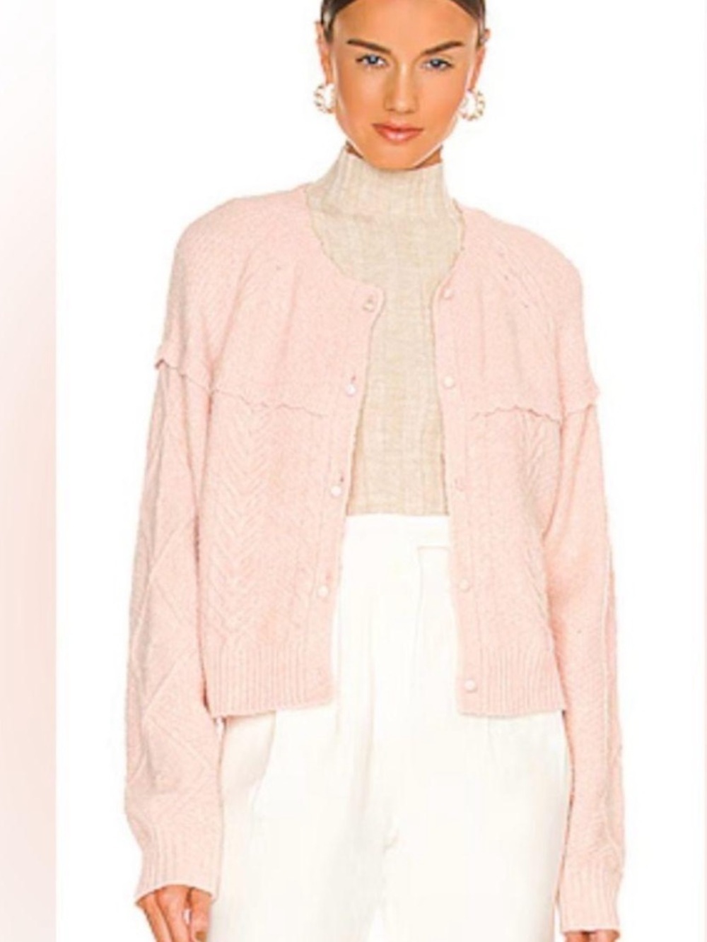 NWT Central Park West Riley Women's Soft Peach Cardigan